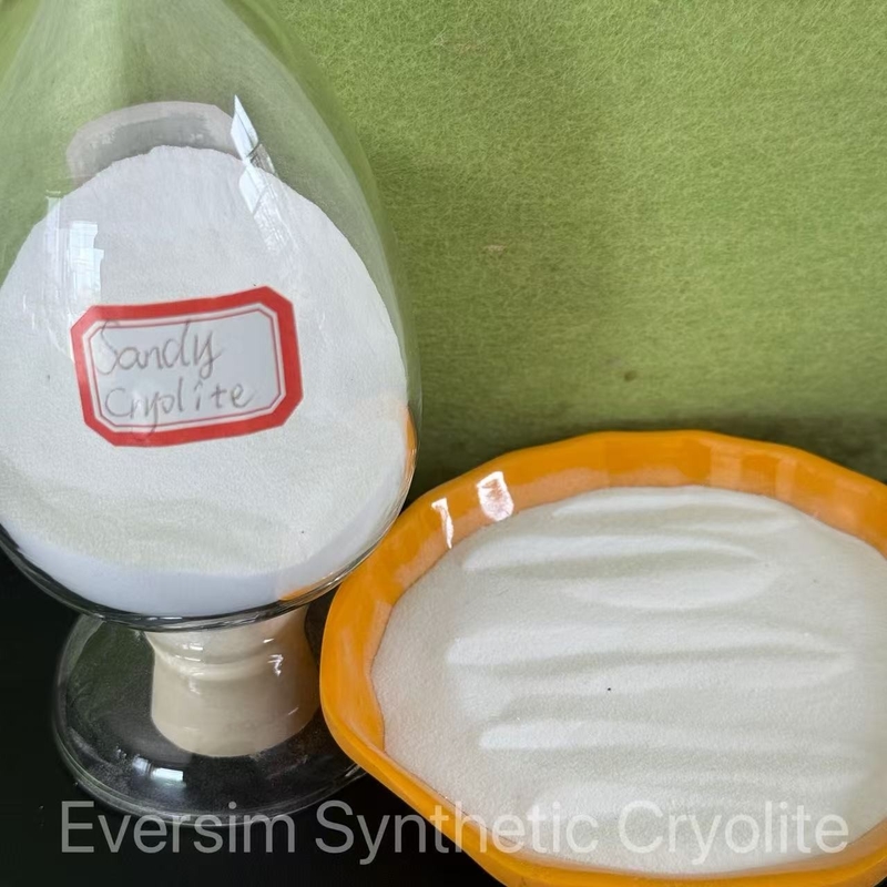 Kimyasal Ürün CAS15096-52-3 Beyaz Kumlu Na3AlF6 Seramik Endüstrisi için Sentetik Kryolit